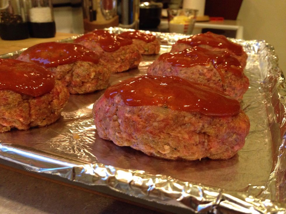 Generously brush the top of each loaf & bake for 40 minutes.