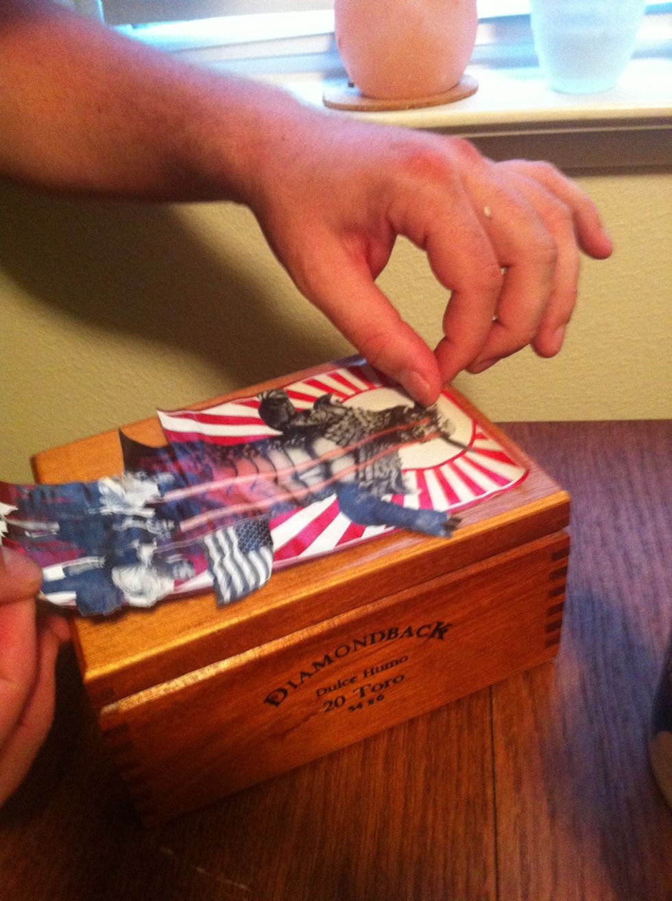 Gently apply clippings.