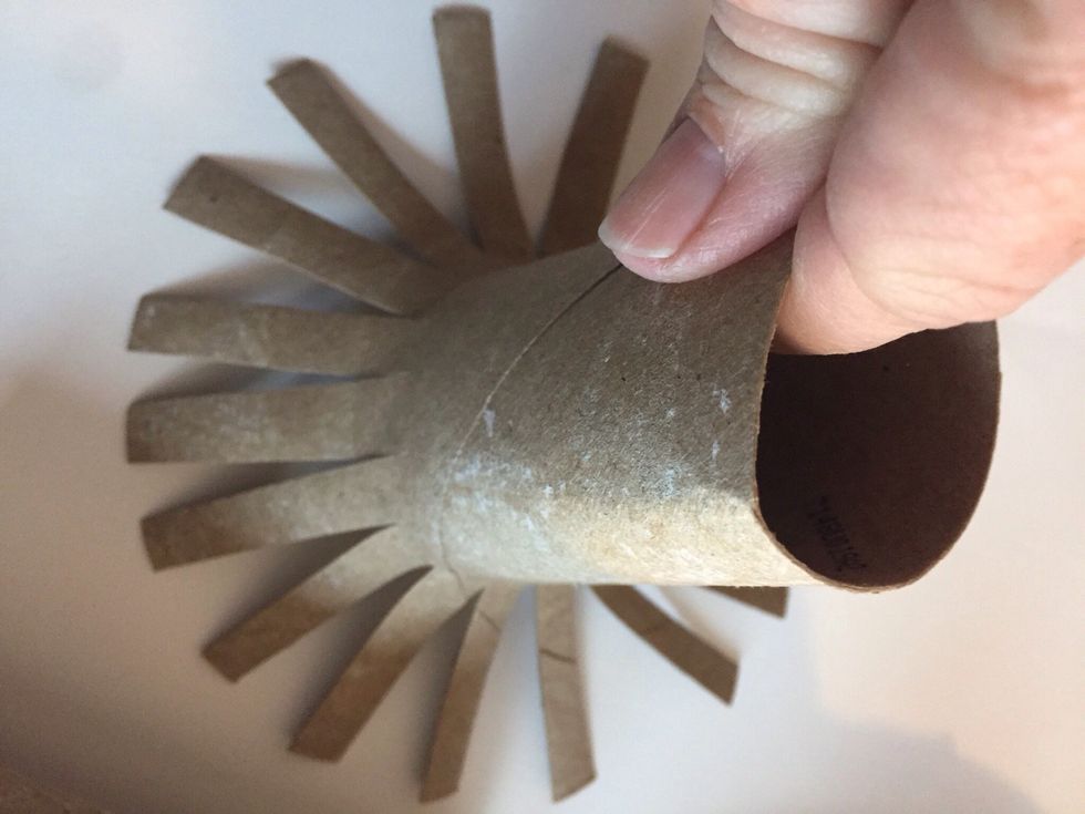 Gently 'bend' up the edges of roll