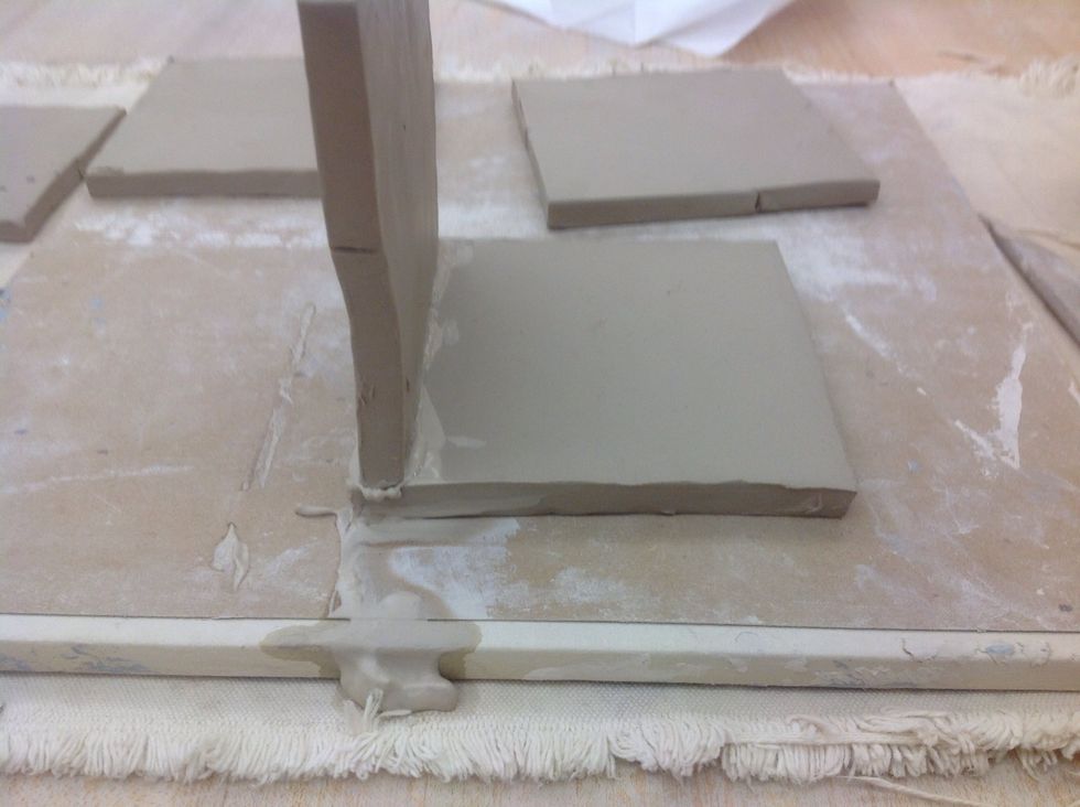 Gently but firmly press the edge on one "A" side to the top of the other "A" side.