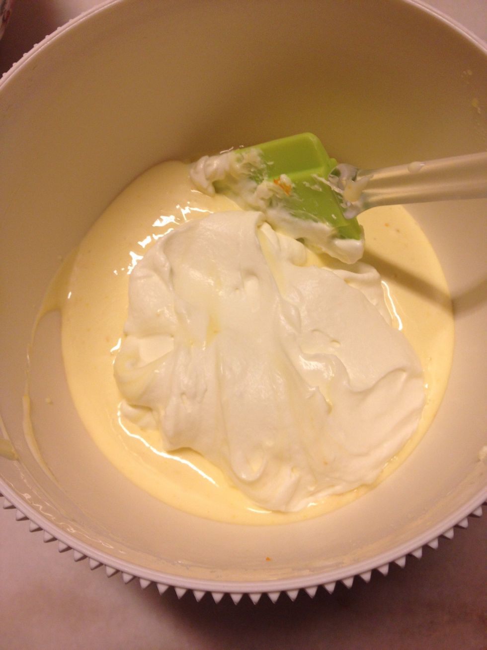 Gently fold in whipped cream.