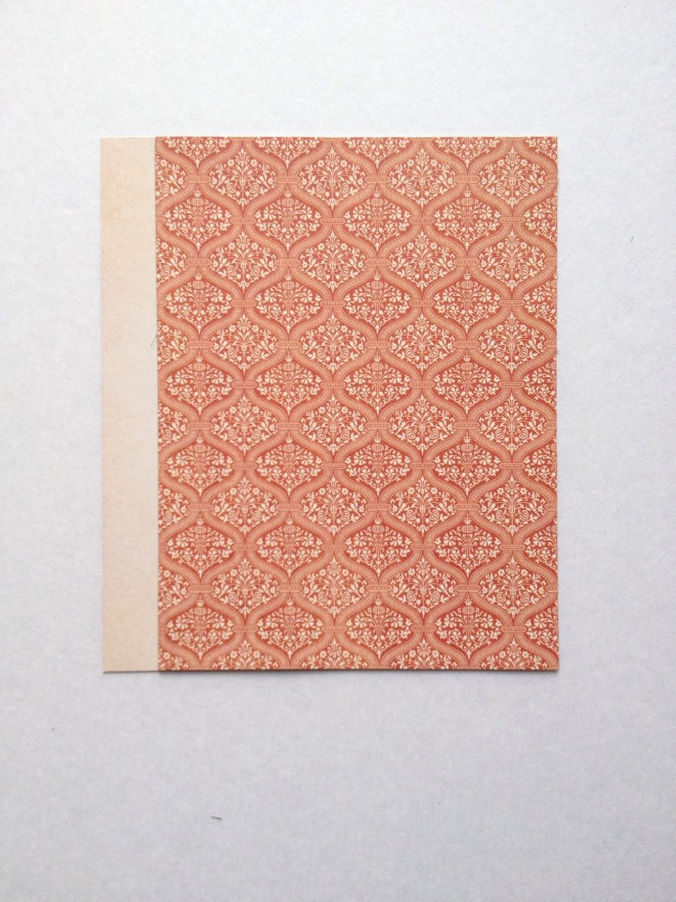 Gently fold the 4.5" paper over.