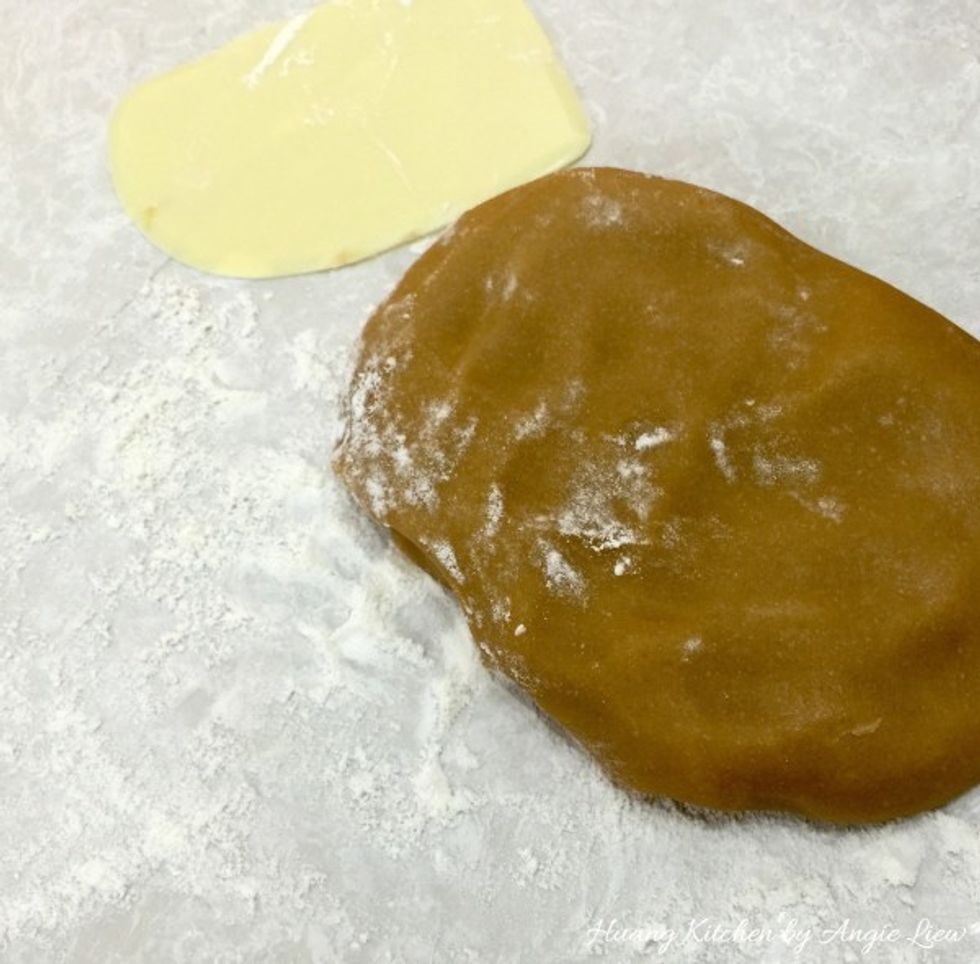 Gently knead the rested dough just until it comes together and firms up.