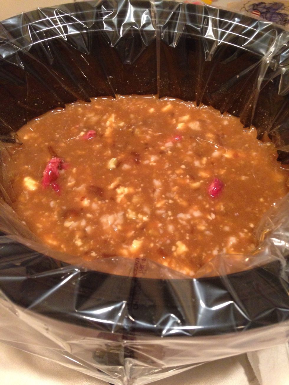 Gently mix all together. It will look nasty and chunky, but that's ok!