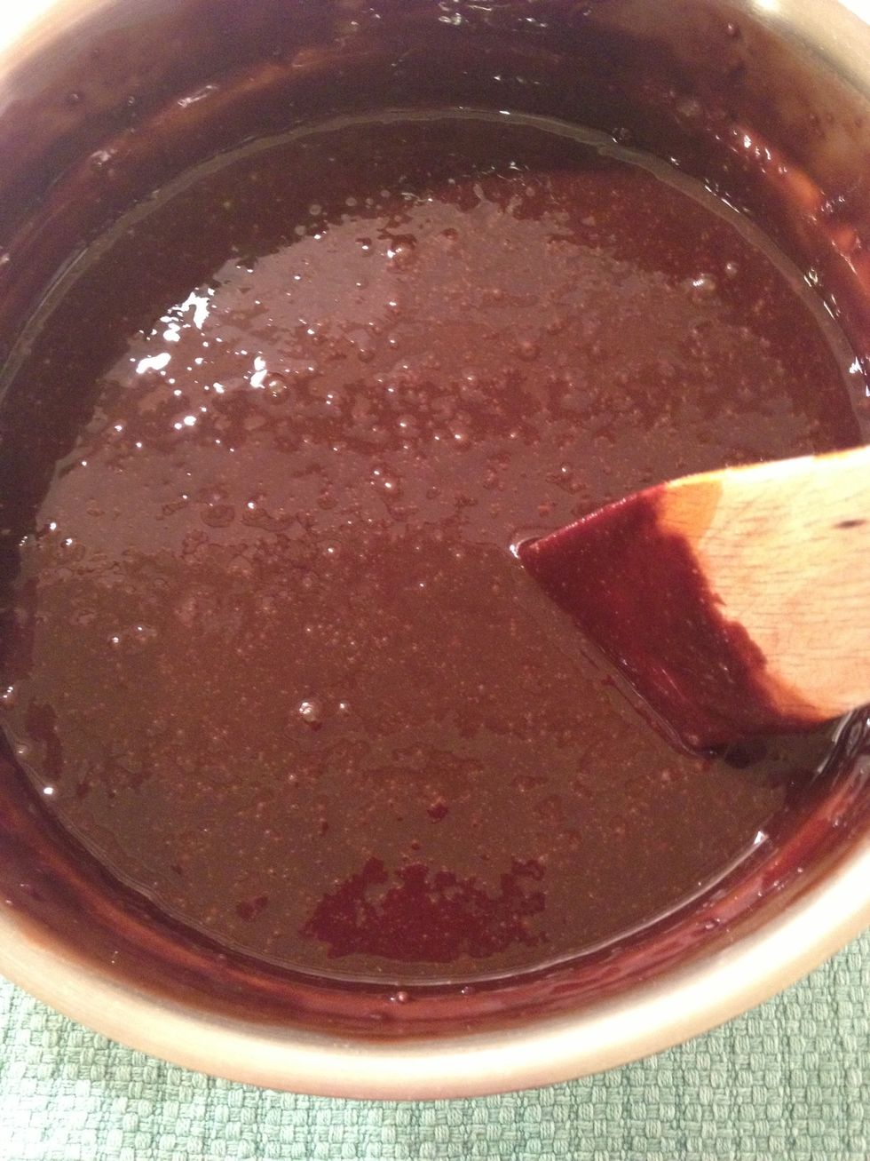 Gently mix the batter.