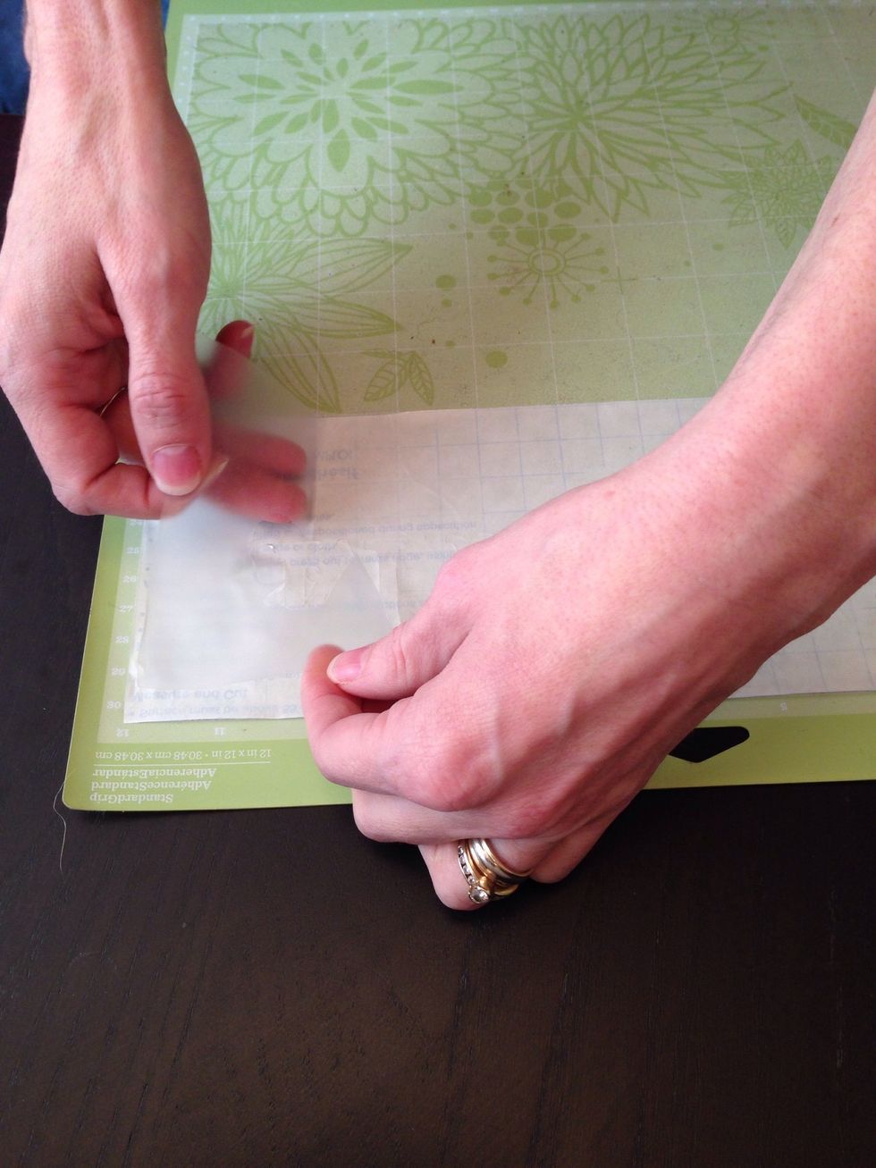 Gently peel off the Contact paper.