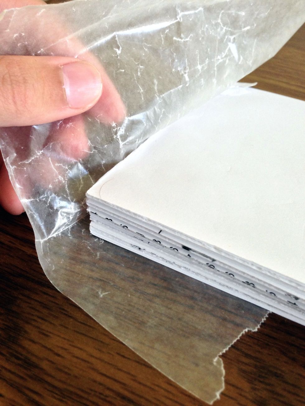 Gently peel off the wax paper.