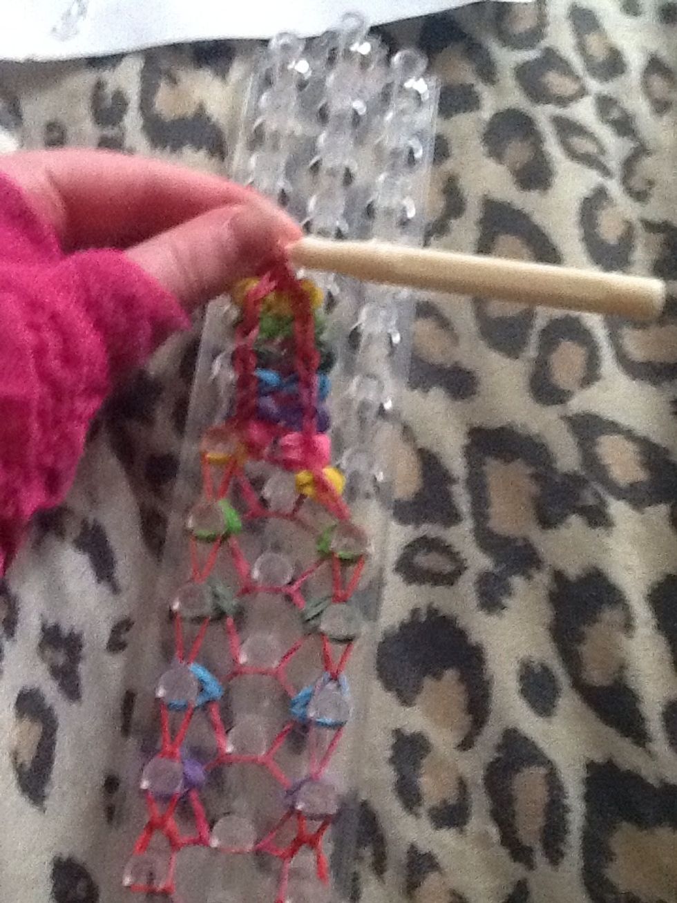 gently pull of the loom