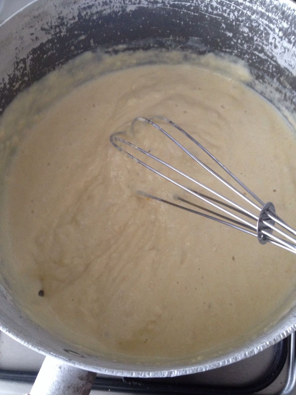 Gently return to heat and add 2 Pints of milk stiring all the time