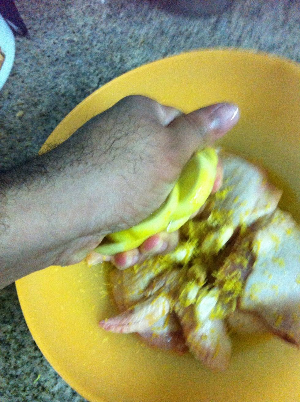GENTLY squeeze the lemons! Do not ...I repeat DO NOT squeeze the lemon slices too hard, just lightly press them and throw them in.