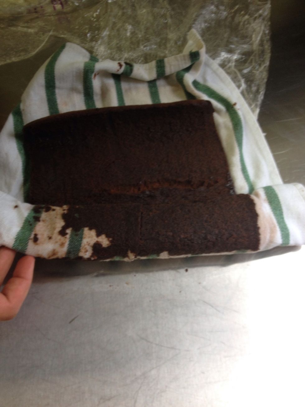 Gently unroll the cake, and it may break apart in the process