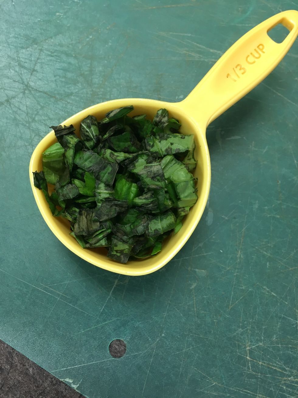Get 1/3 cup of basil leaves
