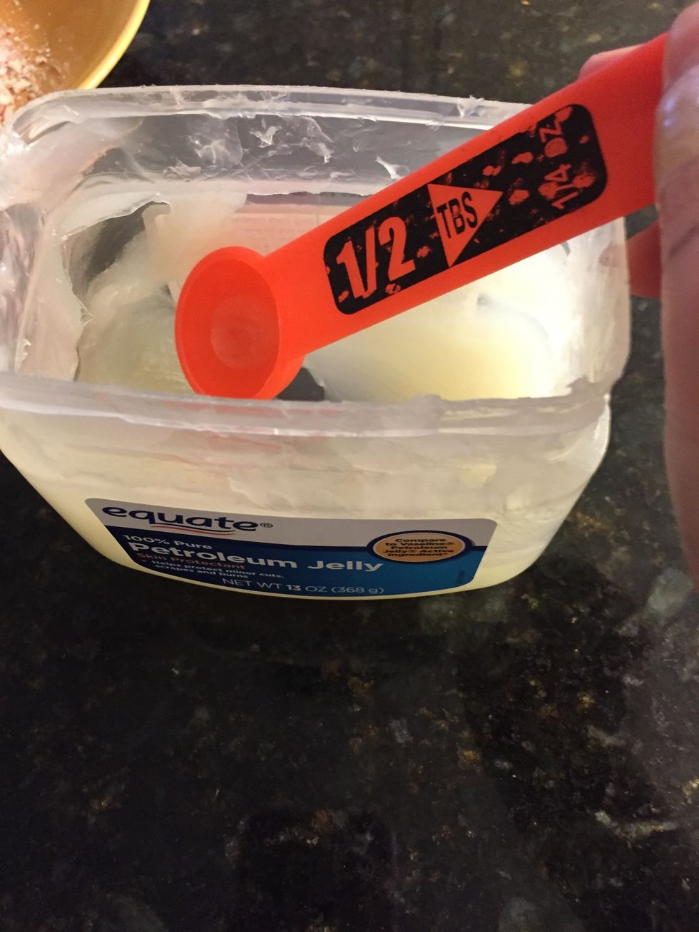 Get 1 tablespoon of petroleum jelly into the bowl