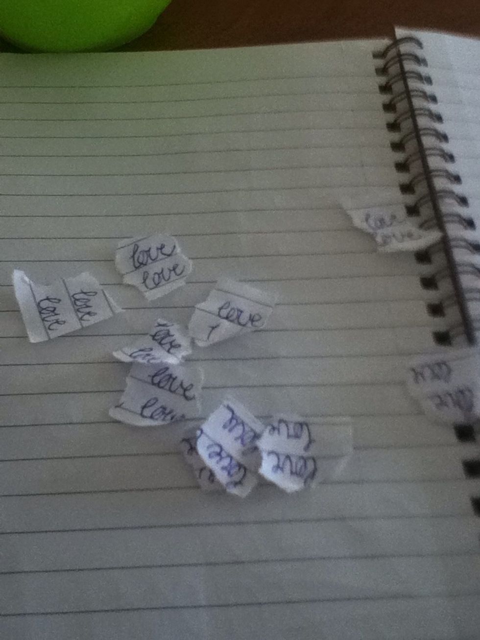 Get 10 small pieces of a newspaper (I changed mine to it once I found some)