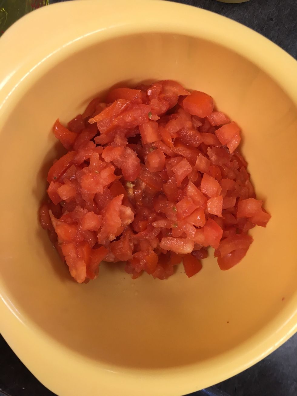 Get 2 1/2 cups of mined tomatoes