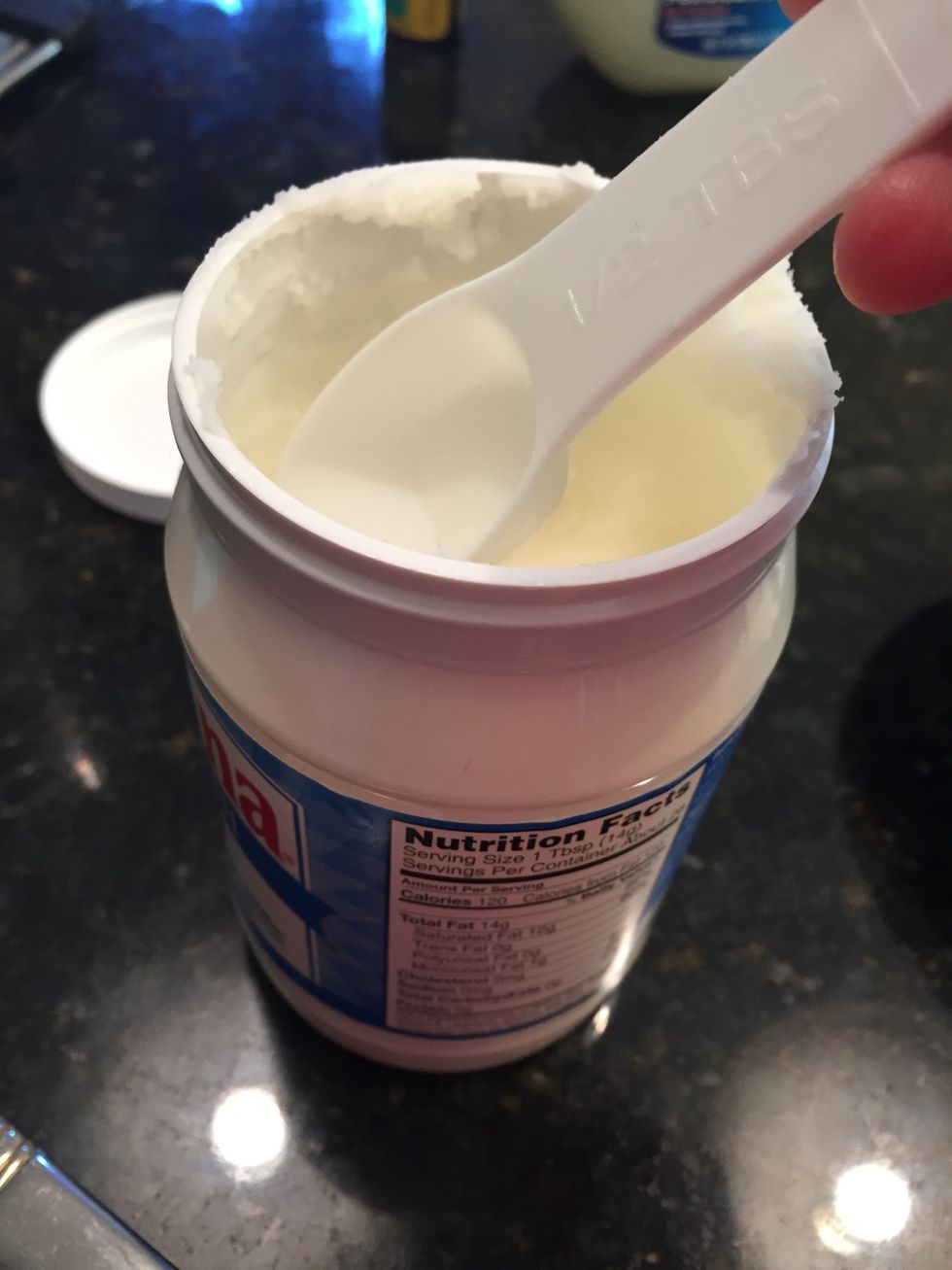 Get 2 tablespoons of coconut oil into the bowl