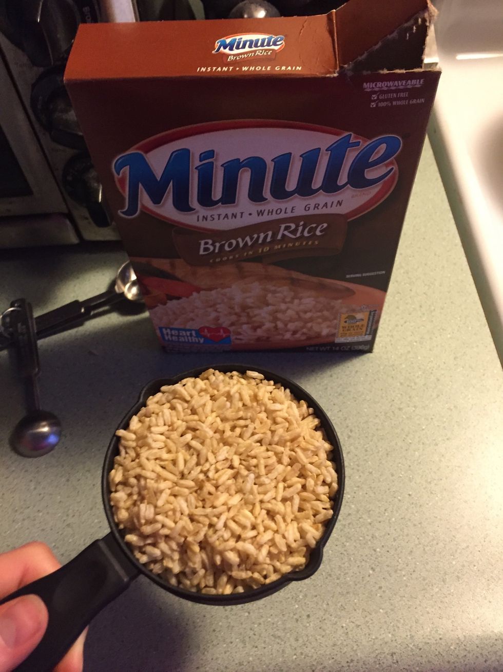 Get 3 cups of brown rice