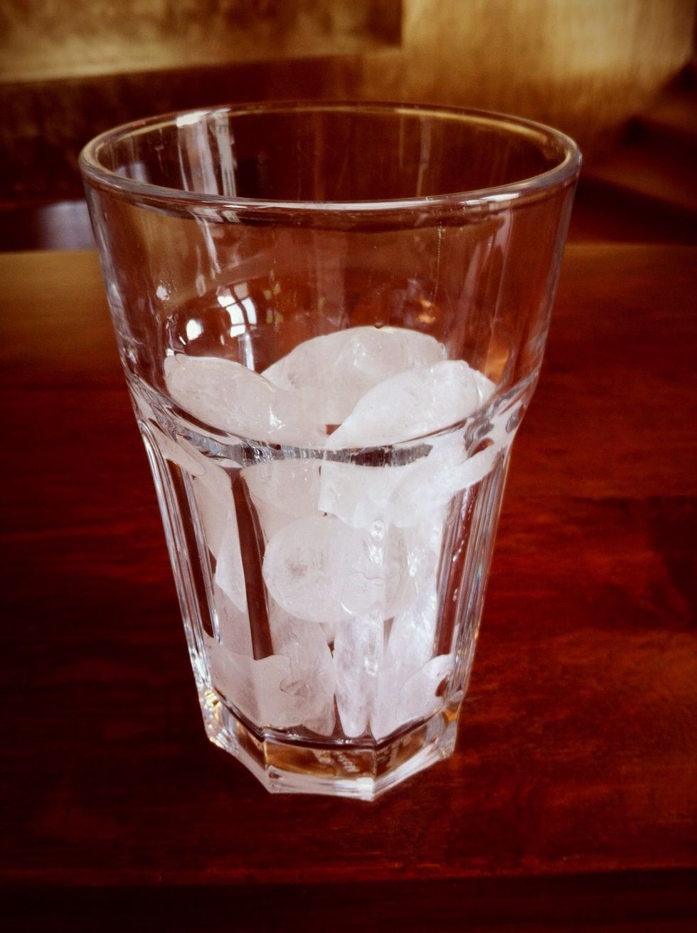 Get a big glass and add a lot of ice cubes