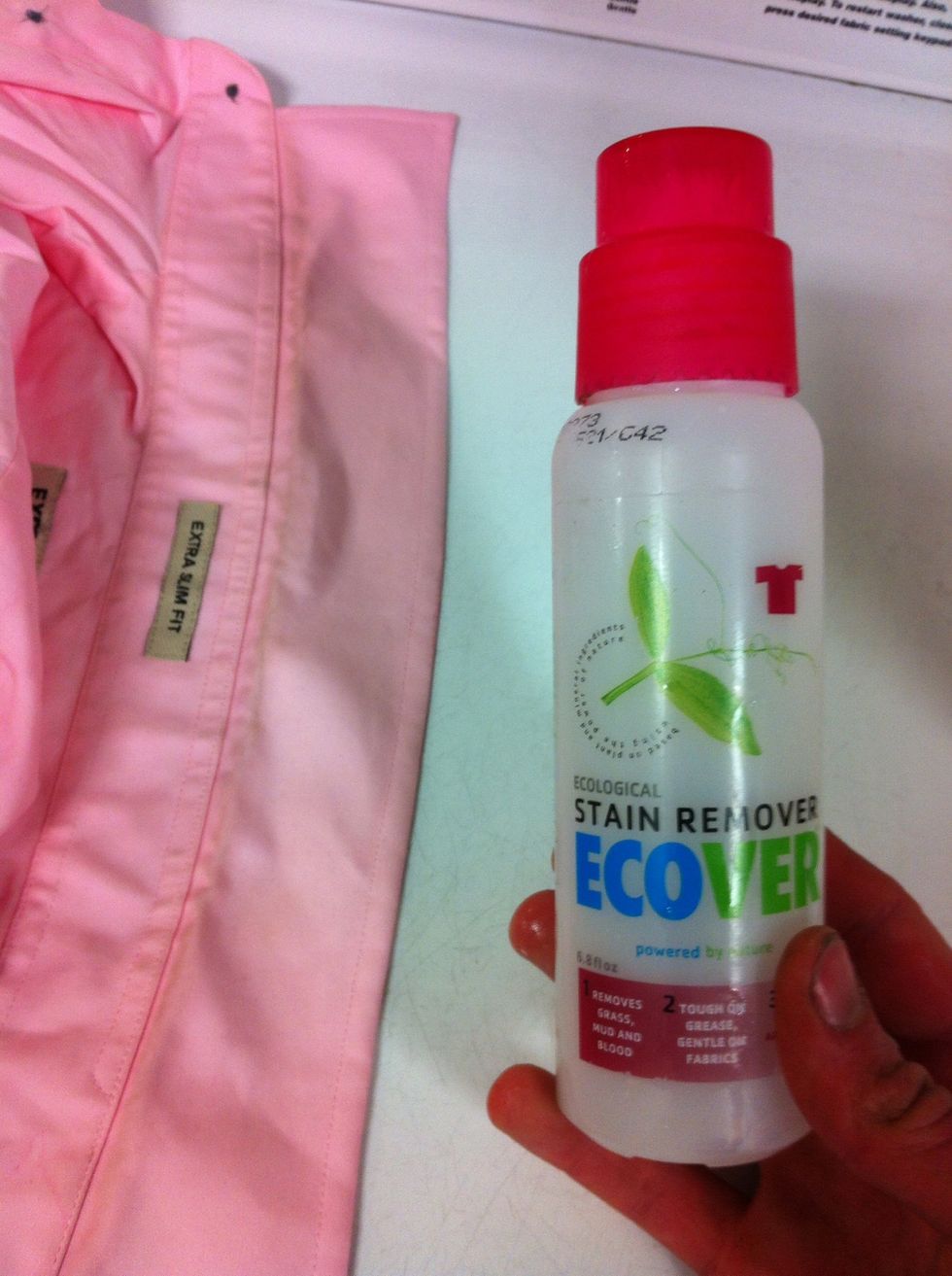 Get a biologically safe, plant based stain remover like ECOVER from Whole Foods.