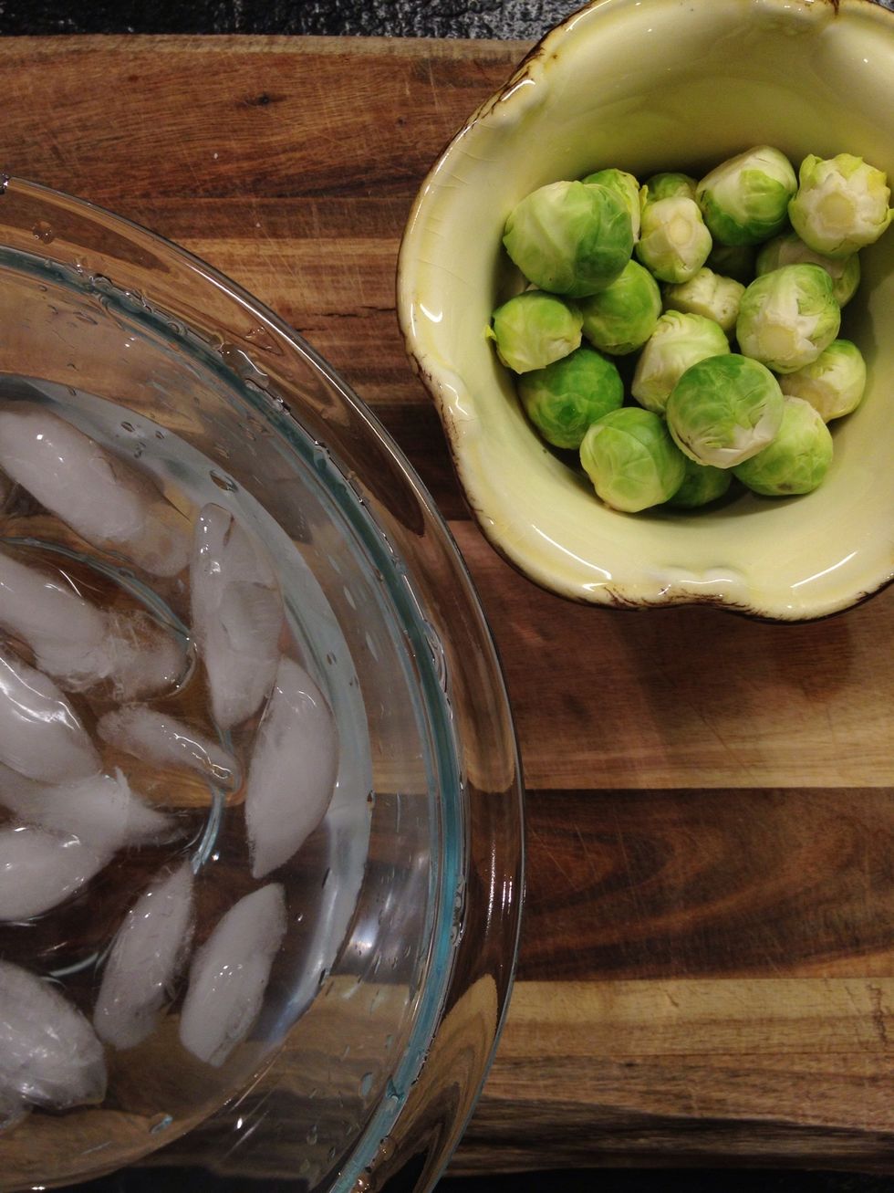 Get a bowl with ice and water.