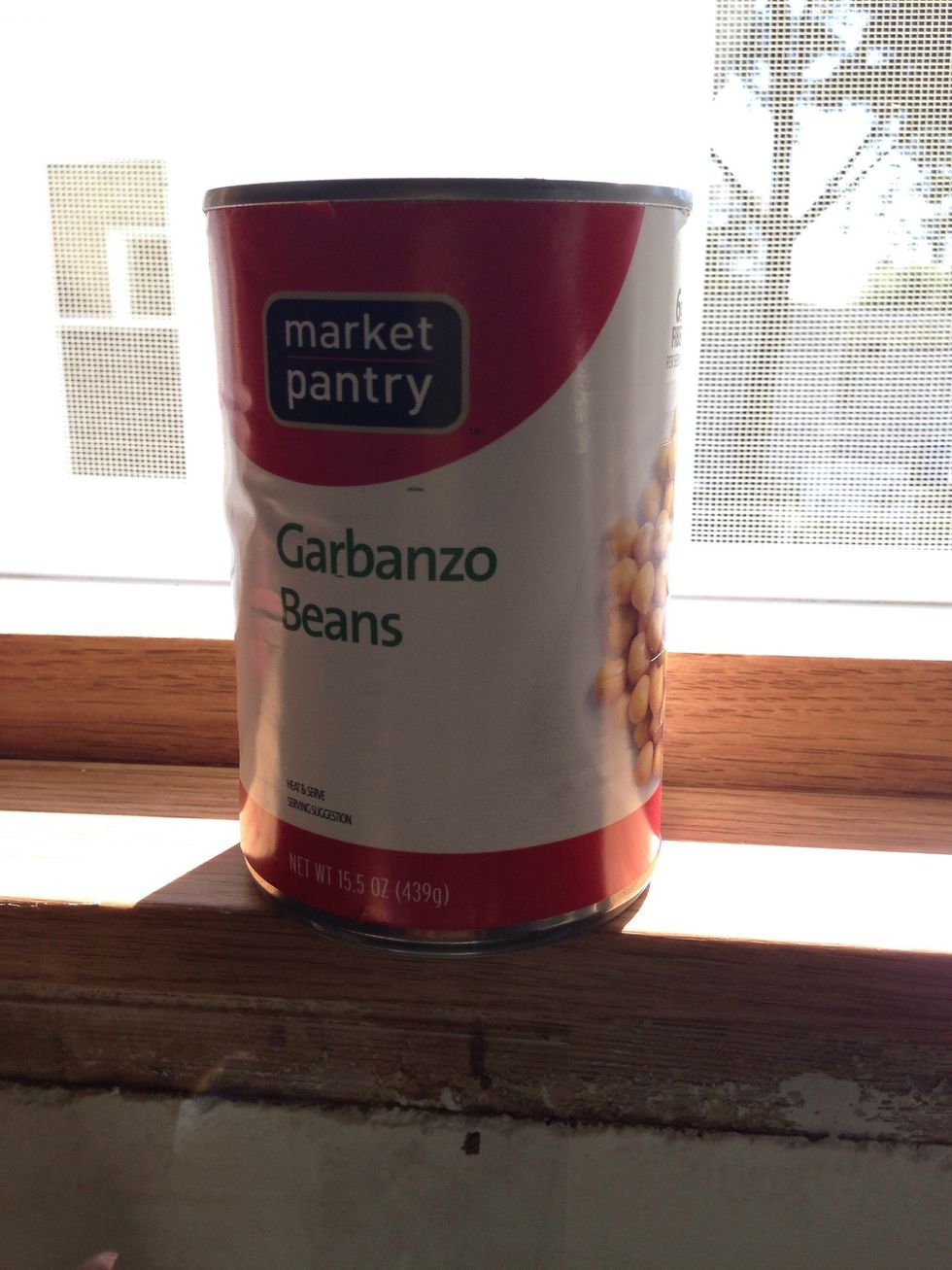 Get a can of chickpeas/garbanzo beans. Any brand will do. Drain them to get the slimy water off of them.