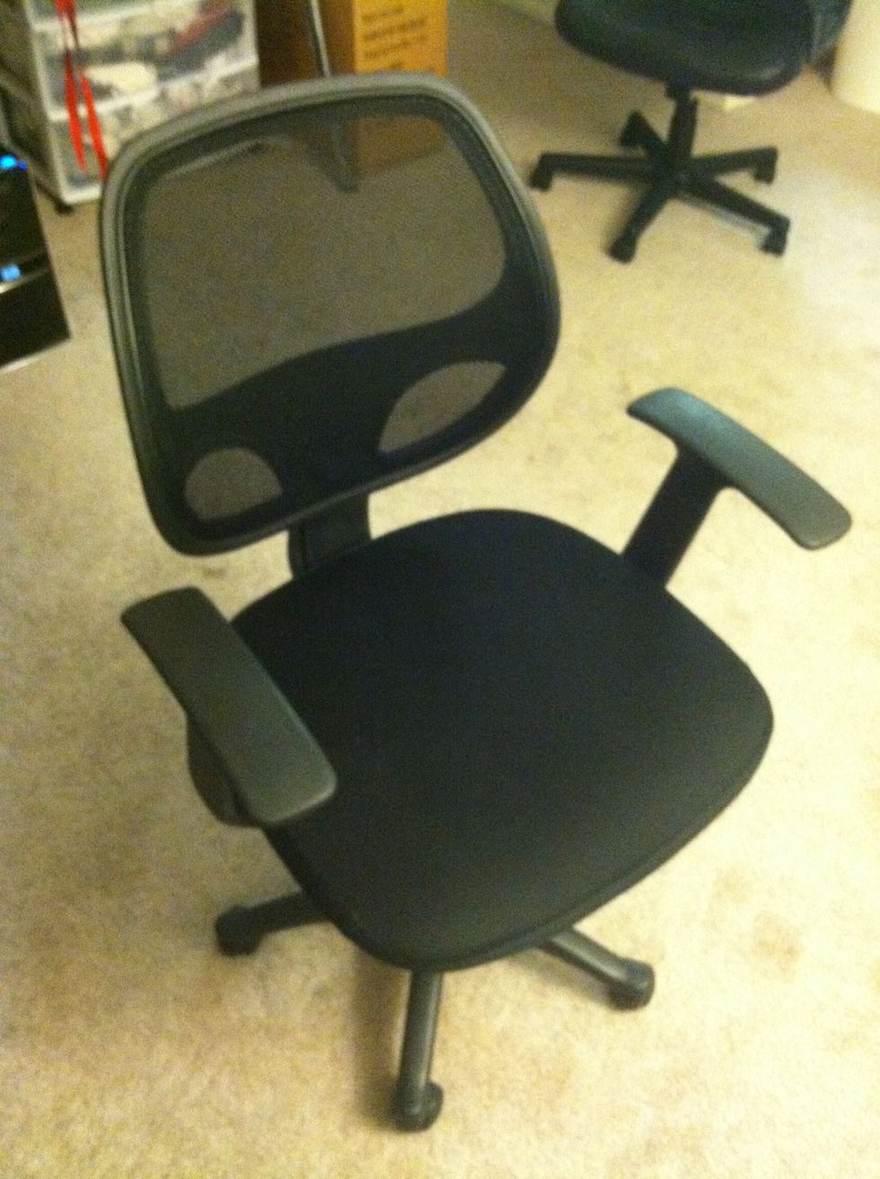 Get a chair. There should be a flat surface.