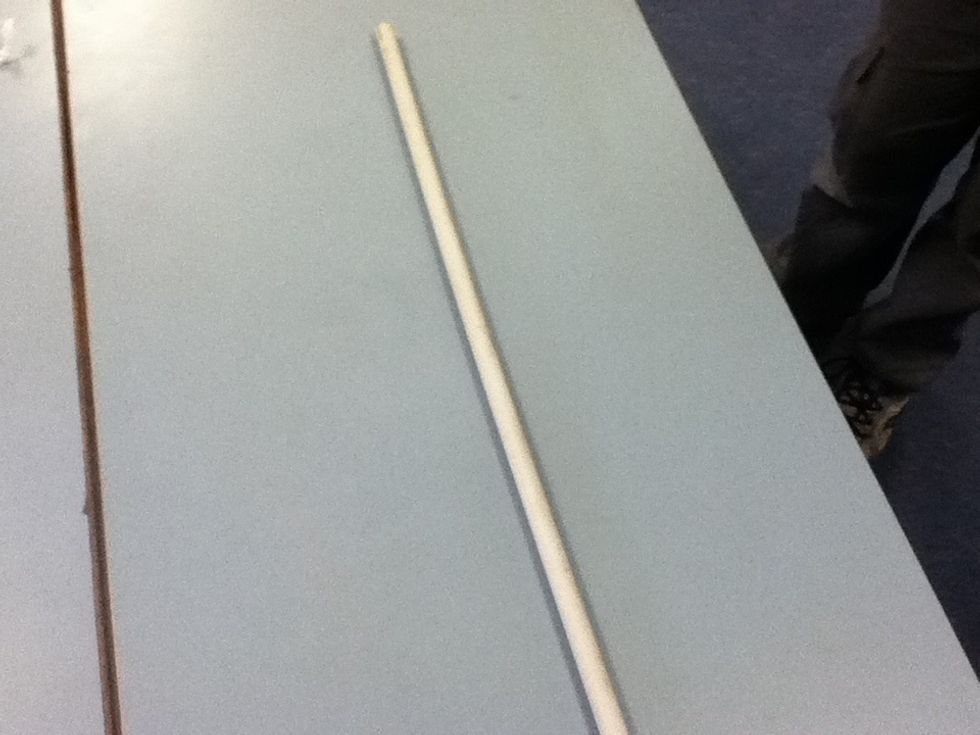 Get a electricity pipe and cut 72cm off it.