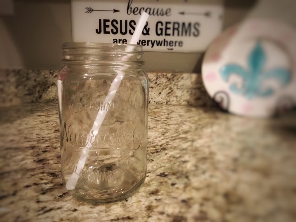 Get a glass suitable for the amount of smoothie made