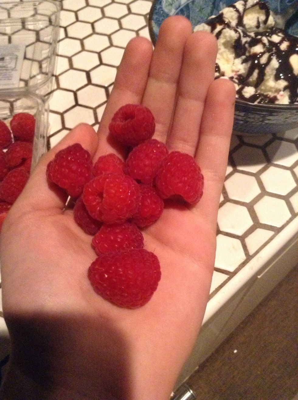 Get a handful of raspberries or strawberries