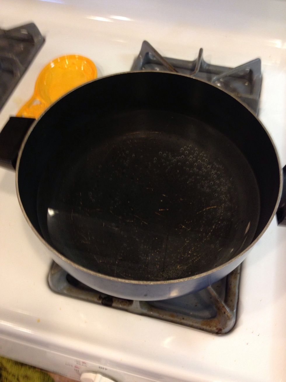 Get a large pot of salted water on the stove and get it boiling.