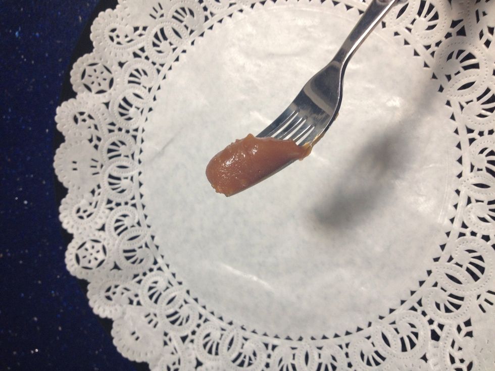 Get a little caramel on a fork