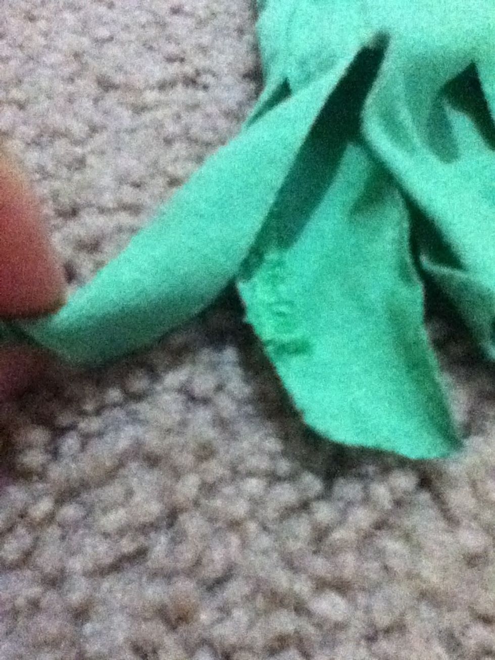 Get a pair of strips of material that are opposite each other