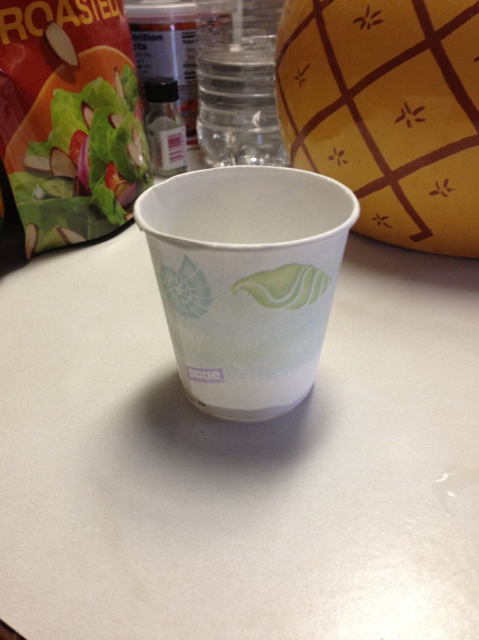 Get a paper Dixie cup, or really just a box of them