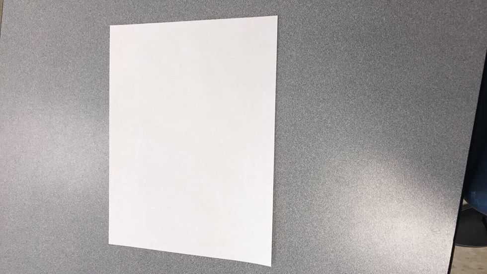 Get a piece of 8 1/2" x 11" paper.