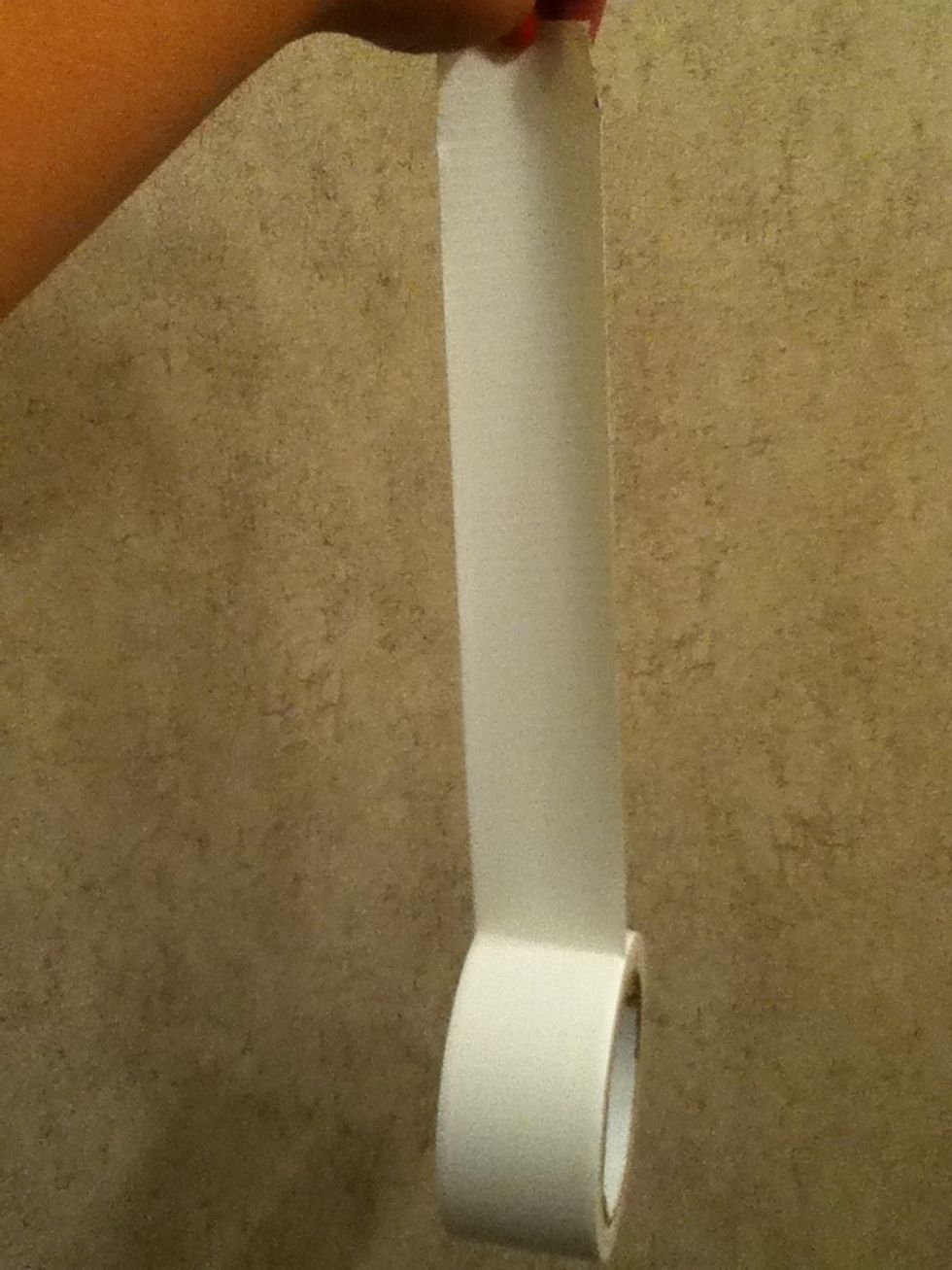 Get a piece of tape  I used a white piece and a patterned piece but. You can use a different pattern