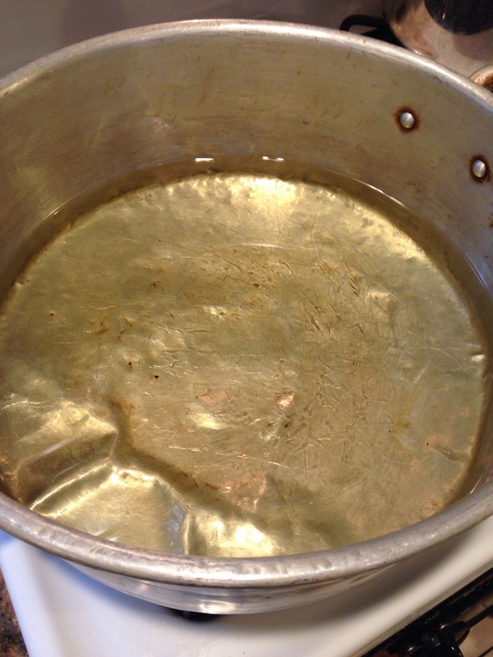 Get a pot that is at least 4 or 5 inches deep and get around 3-4 inches of oil heated up. Start it low and then gradually adjust the heat.