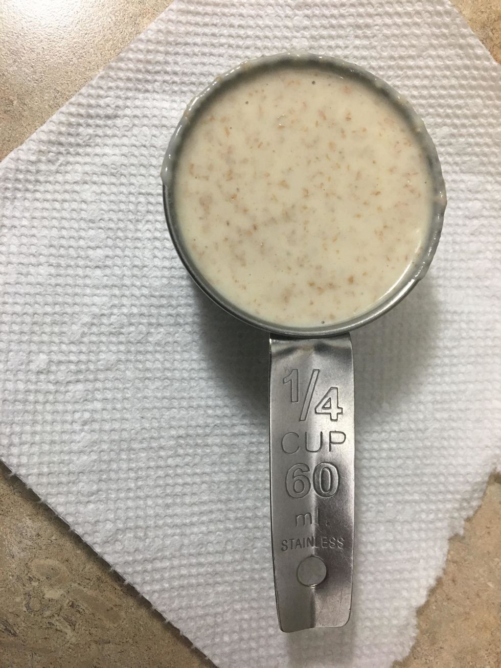 Get a quarter cup of the mixture