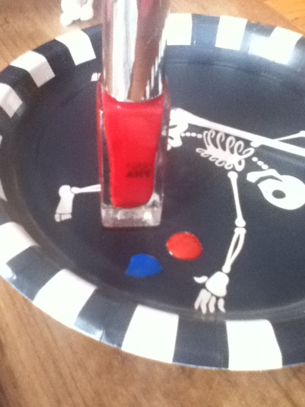 Get a red striper. (everything is different, cuz I had to do it a different day)