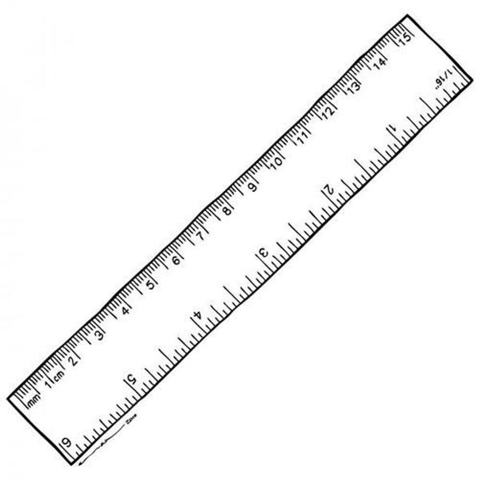 Get a ruler so you can make exact measurements.