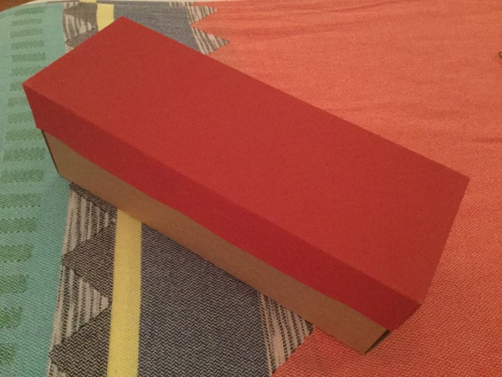 get a shoebox, preferably a longer one like a converse shoebox