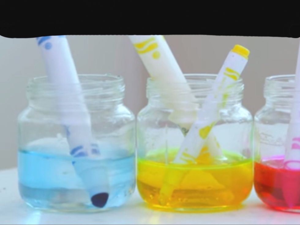 Get a small pot of water and dip your markers in it and watch what happens!\ud83e\udd17
