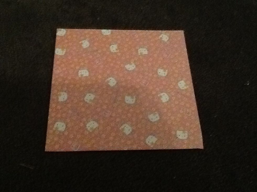 Get a square piece of paper make sure it's not to thick so you can fold multiple times