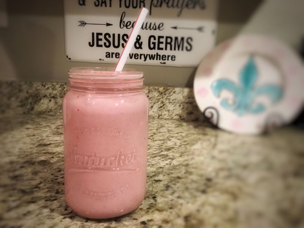 Get a straw to drink to drink your smoothie