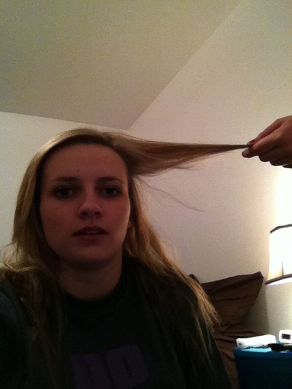 Get a thick group of hair