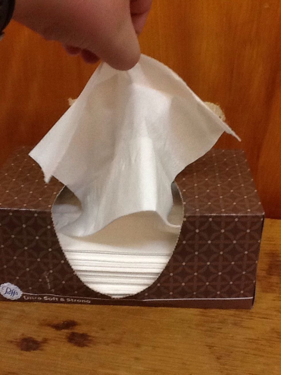 Get a tissue and wipe off the inner tube of the trombone.