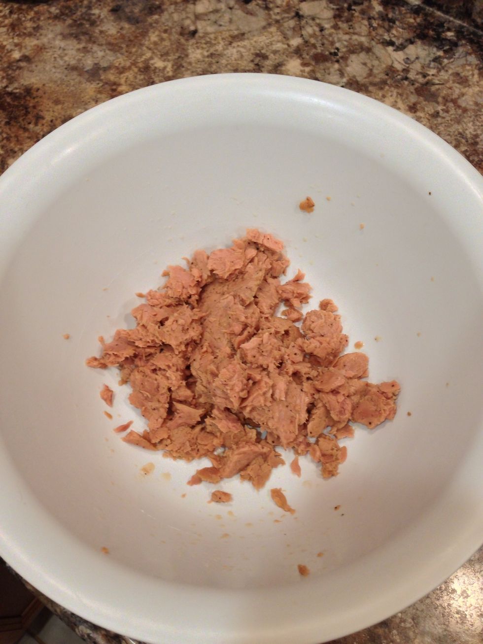 Get a VERY large bowl to place the tuna in