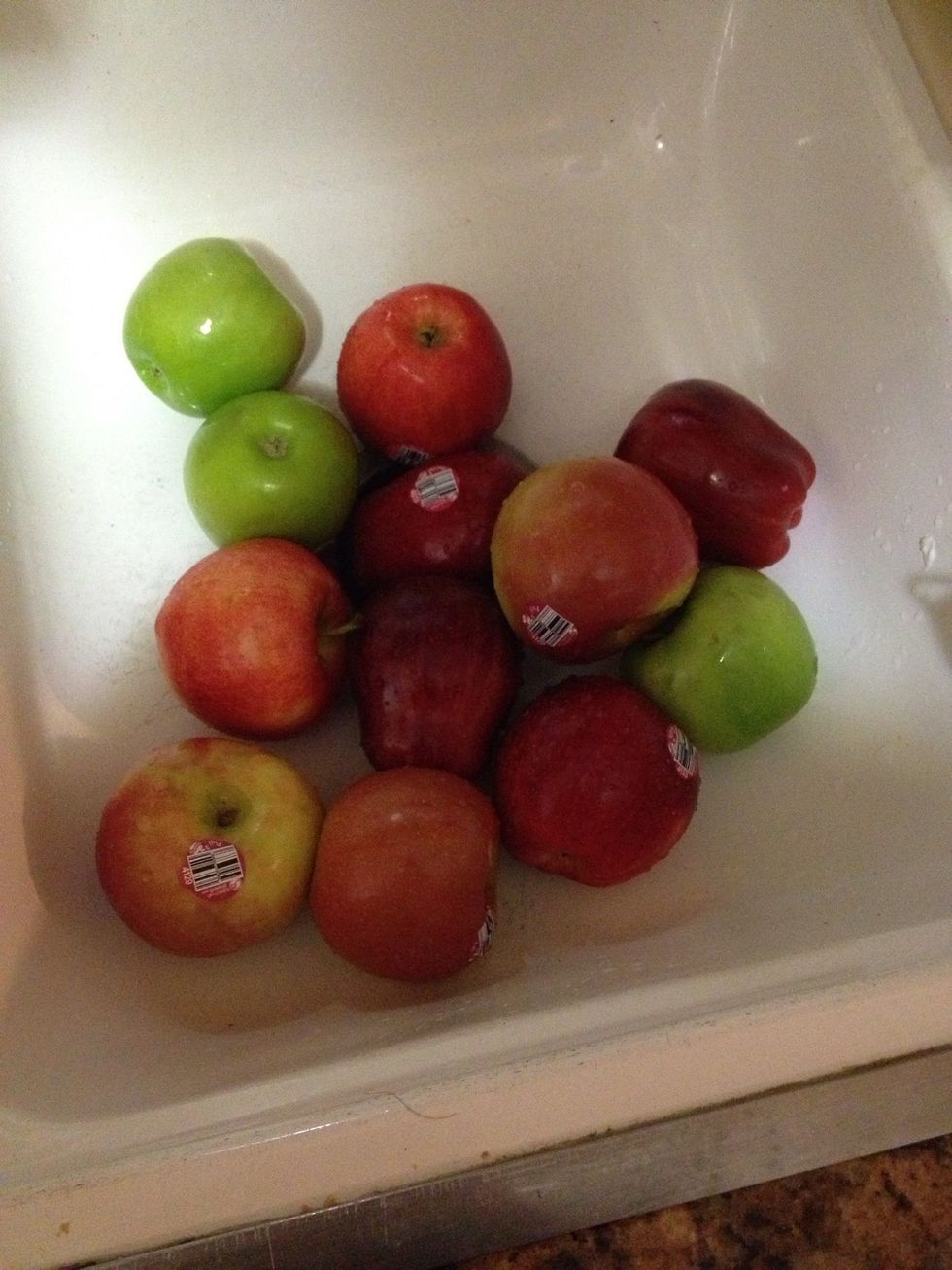 Get about 13 apples.