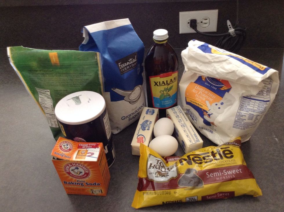 Get all of the ingredients & supplies out on the surface that you will be working on.