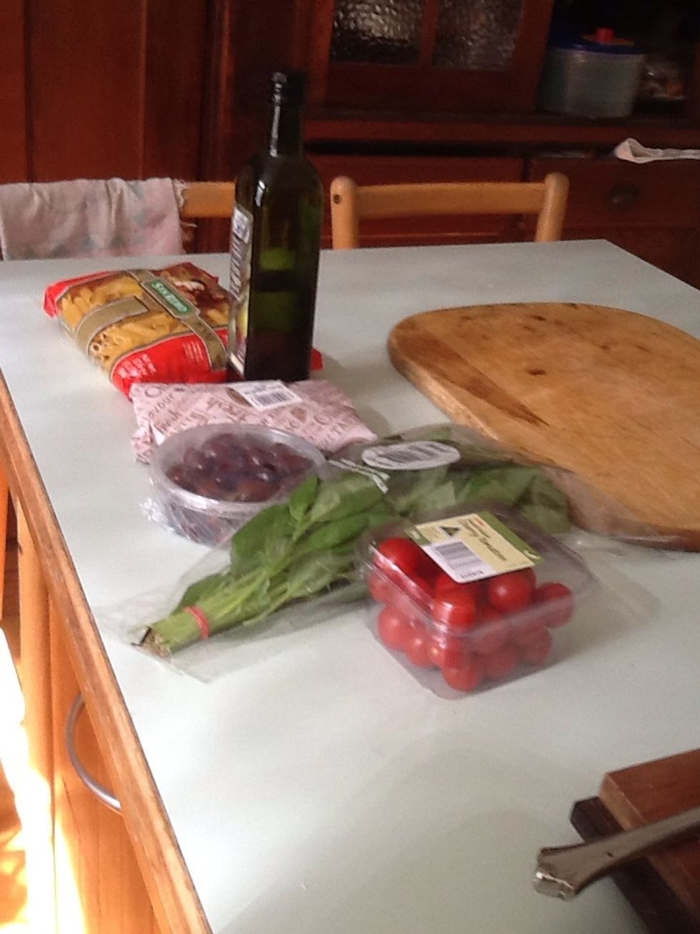 Get all of your ingredients ready to cook