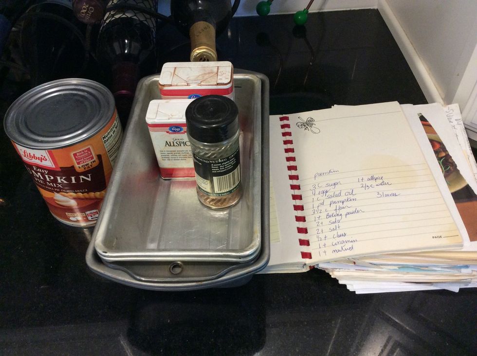 Get all of your ingredients together.